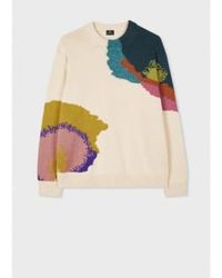 Paul Smith - Abstract Flower Crew Neck Jumper Col: 04 Ivory, Size: Xs Xs - Lyst