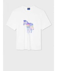 Paul Smith - Colourblock zebra camiseta col: 01 blanco, tamaño: xxl - Lyst