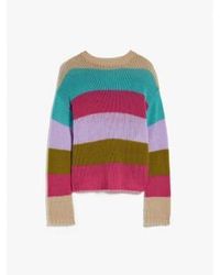 Weekend by Maxmara - PALCO Striped Cashmere Jumper Col: Multi - Lyst