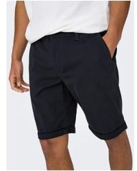 Only & Sons - Peter Chino Shorts Dark Navy / Xx Large - Lyst