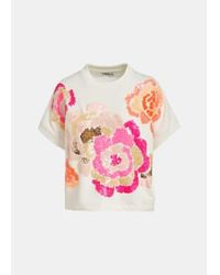 Essentiel Antwerp - Off florally sweatshirt mit pailletten -stickereien - Lyst