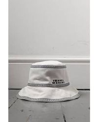 Isabel Marant - Halena Ecru Embroidered Bucket Hat O/s - Lyst