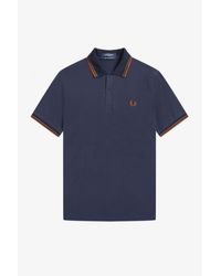 Fred Perry Polo M12 à Twin Tiped - Bleu