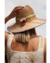 Raffaello Bettini - Straw Hat With Embroidered Band - Lyst