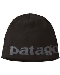 Patagonia - Cappello beanie hat logo belwe/schwarz - Lyst