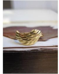silver jewellery - Gold Plated Wing Ring 6 - Lyst
