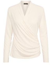 Soaked In Luxury - Slcolumbine Wrap Blouse Ls Or Whisper - Lyst