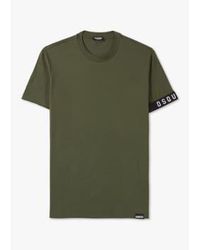 DSquared² - Camiseta technicolor hombre en ver militar/blanco - Lyst
