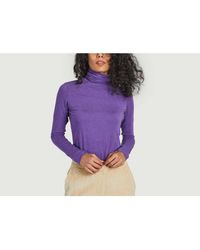 Second Female Long Sleeve Turtleneck T-shirt Matima - Purple