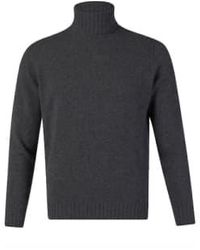 FILIPPO DE LAURENTIIS - Charcoal Wool & Cashmere Roll Neck Sweater Dv3ml 980 50 - Lyst