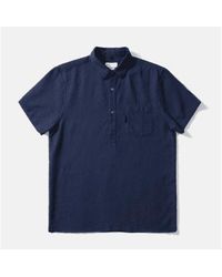 Edmmond Studios - Navy Waffle Polo Shirt S - Lyst