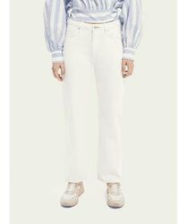 Scotch & Soda - Scotch And Soda Summer Tailored Straight Fit Cotton Jeans - Lyst