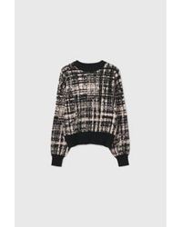 Rodebjer - Fiore Check Sweater Blush - Lyst