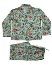 Powell Craft - Ladies Green Floral Print Cotton Pyjamas - Lyst