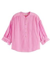 Scotch & Soda - Elbow Sleeve Popover Blouse Orchid 34 - Lyst