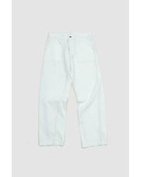 sunflower - Pantalon en jean travail à torsion large blanc - Lyst