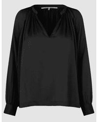 Second Female - Blusa túnica drapeas en negro - Lyst