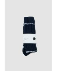 Universal Works - Tie Dye Socks Navy Knit M - Lyst
