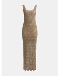 Guess - Liza-Kleid mit quadratischem Ausschnitt – Wet Sand Multi - Lyst