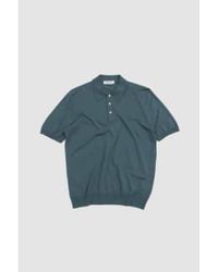 Gran Sasso - Camisa polo algodón fresco azul gris - Lyst