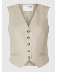 SELECTED - Tania-sine Tailored Waistcoat Humus 34 - Lyst