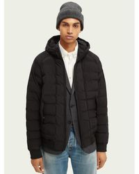 Scotch & Soda Synthetic Water-repellent Short Puffer Jacket in Black for  Men - Lyst