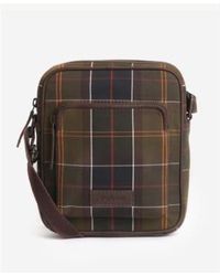 Barbour - Tartan And Leather Cross Body Bag - Lyst