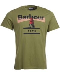 barbour t shirt mens gold