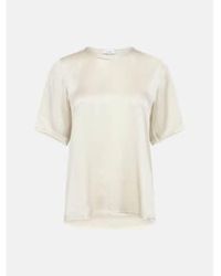 Levete Room - Gunhilda 2 Silk T-shirt Turtledove Xs - Lyst