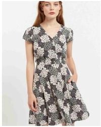 Lilac Rose - Louche Leonore Flower Patch Balloon Sleeve Midi Dress - Lyst