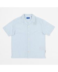 Jack & Jones - Camisa texturizada a rayas en azul claro - Lyst