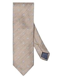 Eton - Silk Linen Tie One Size Beige - Lyst
