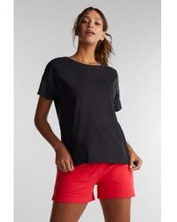 Esprit - T-shirt With Organic Cotton And Mesh Xs - Lyst