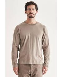 Transit - Cotton L/s Jersey T-shirt Beige Small - Lyst