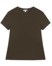 James Perse - Camisa algodón, cuello redondo, manga corta. - Lyst