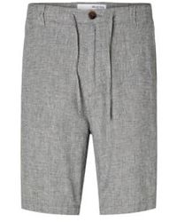 SELECTED - Pantalones cortos avena l cielo slhregular-burdonal - Lyst