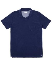 Universal Works - Vacation Polo In Terry Fleece Ink - Lyst