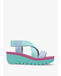 Fly London - S Yabi Leather Mid Wedge Sandals - Lyst