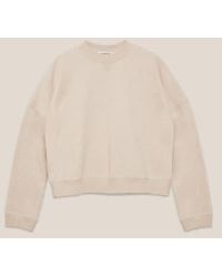 YMC - Ecru Marl fast angebautes Sweatshirt - Lyst