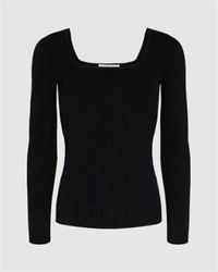 Minimum - Lones Knitted Ribbed Top Jumper S - Lyst