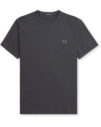 Fred Perry - Ringer T-shirt Anchor / Dark - Lyst
