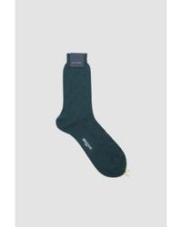 Bresciani - Cotton Short Socks Pavone/ / Adriatic/ Red M - Lyst