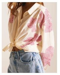 Sacre Coeur - Ali Embroidered Shirt Pinkflower Xs - Lyst