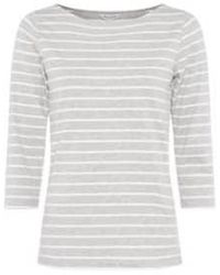 Great Plains - Essential Jersey 3 4 Length Sleeve Striped Milk 10 - Lyst