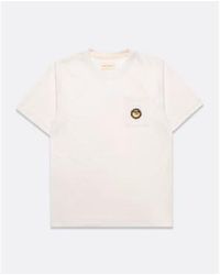 Far Afield - Afts281 Embroidered Pocket T Shirt Sunny In Snow - Lyst