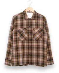 Universal Works - L/s Utility Shirt 29153 Nippon Mix Check Brown S - Lyst