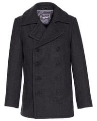 Schott Nyc - Nyc slim fit peacoat made in usa gray - Lyst