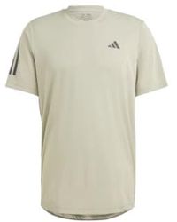 adidas - T-shirt club 3 rayures uomo colorante gris - Lyst