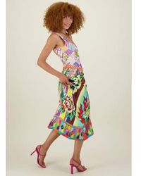 ME 369 - Vanessa Flower Printed Midi Skirt Xxs - Lyst