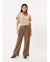 FRNCH - Pia Wide Leg Trousers Sand S - Lyst